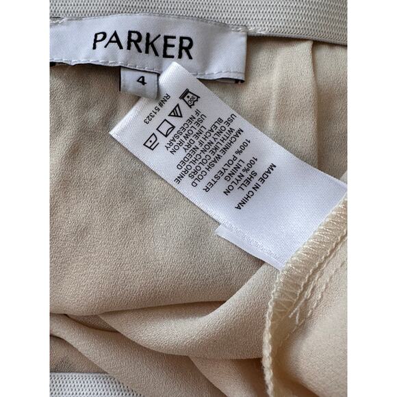 New PARKER Cream Slit-Back Lace Waist Maxi Skirt Size 4 - Picture 7 of 7